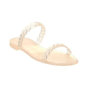 Stuart Weitzman Womens Braida Open Toe Jelly Sandals Beige 5 Medium (B,M)