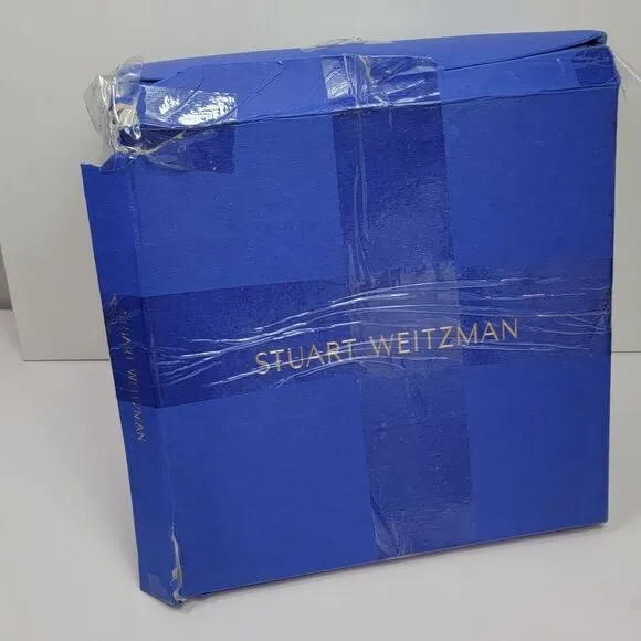 Stuart Weitzman Crystal Nova Xcurve 100 Zip Spool Heel Boot Black Size 7.5