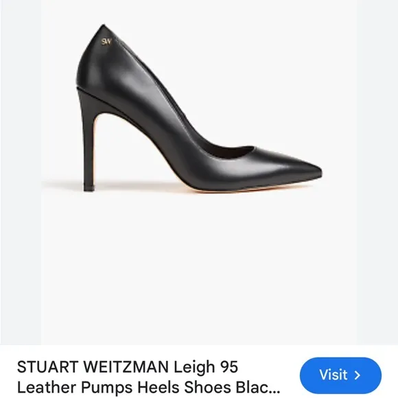 STUART WEITZMANLeigh 75 Pointed ToePump In Black size 9.5 NEW
