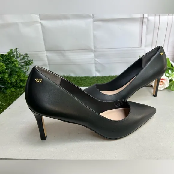 STUART WEITZMANLeigh 75 Pointed ToePump In Black size 9.5 NEW
