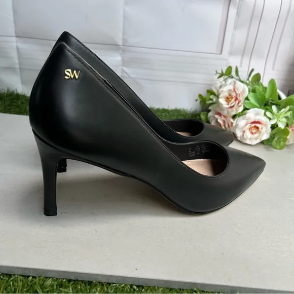 STUART WEITZMANLeigh 75 Pointed ToePump In Black size 9.5 NEW