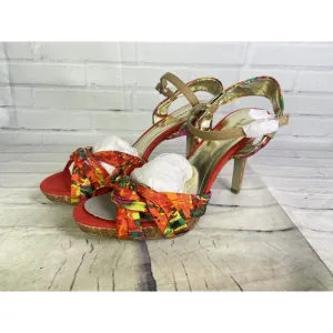 Style &amp; Co Floral Colorful Sexy Open Toe Strappy Heels Shoes Womens Size 11 NEW