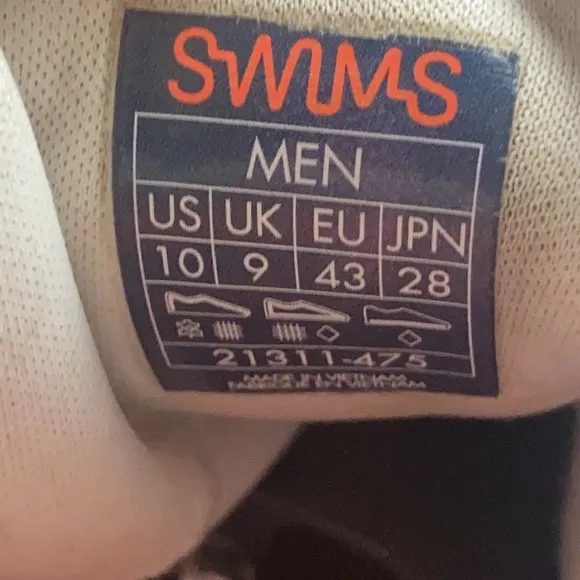 Swims City Hiker Navy Blue/Orange Waterproof Shoes Men's Size 10