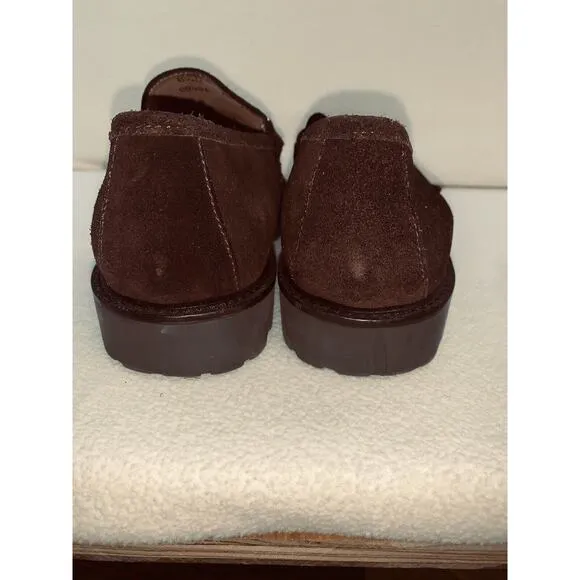 Sz 8.5D Kenneth Cole Reaction Brown Suede Bit Moc Toe Loafers Shoes Mens Unworn