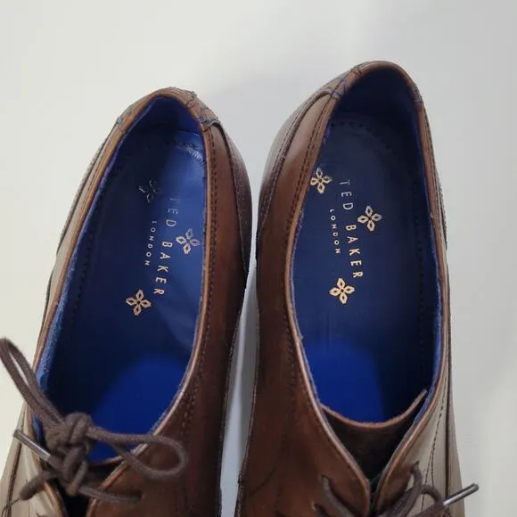 Ted Baker Men's Umbber Toe Cap Oxford Shoes Brown size 10