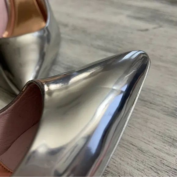 Ted Baker Savei Metallic Silver Floral Pumps heels size 39