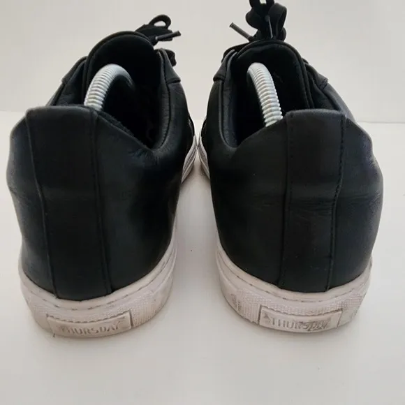 Thursday Premier Everyday Black Leather Low Top Sneakers Mens Shoes Size 12