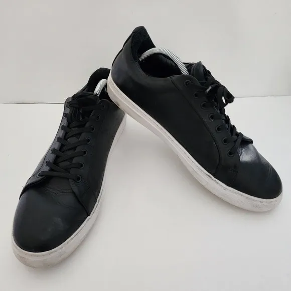Thursday Premier Everyday Black Leather Low Top Sneakers Mens Shoes Size 12
