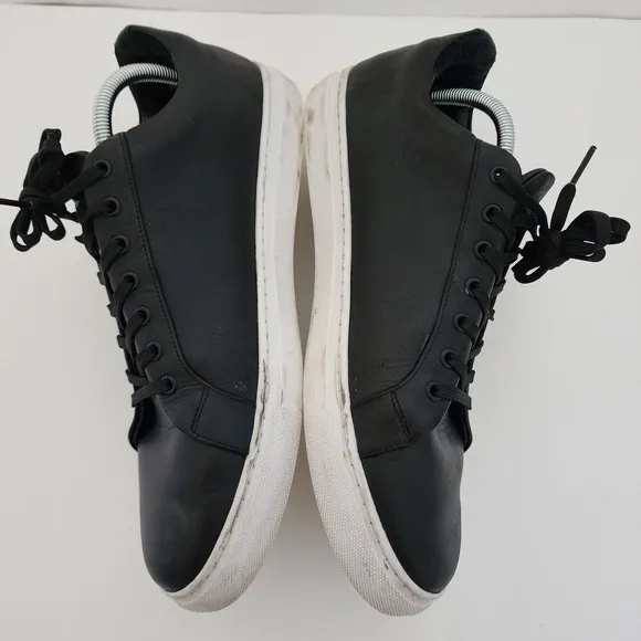Thursday Premier Everyday Black Leather Low Top Sneakers Mens Shoes Size 12