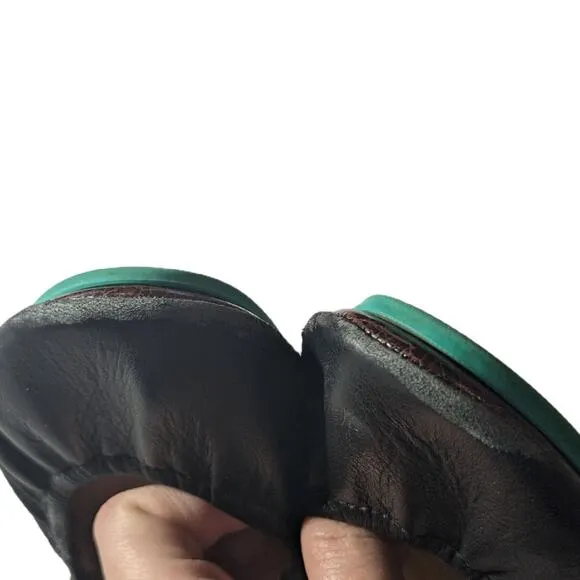 TIEKS leather ballet flat shoes Women's Size 7 in Black