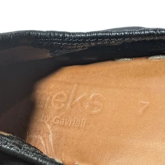 TIEKS leather ballet flat shoes Women's Size 7 in Black
