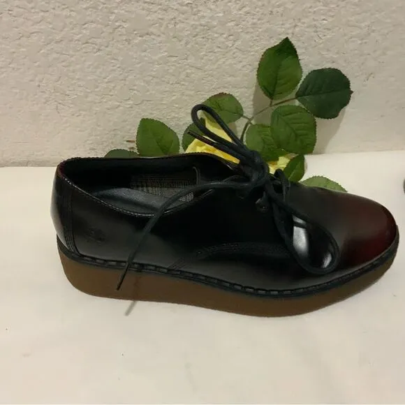 Timberland Blue Bell Lane Derby A23MS Madder Brown Leather Lace Up Shoes 8.5 W