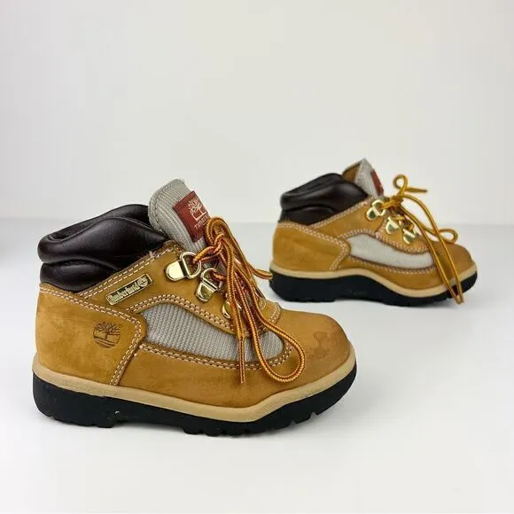 Timberland Field Boots Wheat Nubuck Lace Up Boots Toddler 9