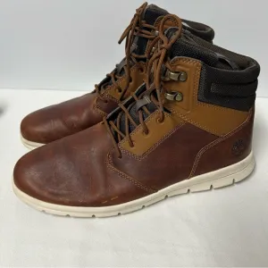 Timberland Graydon Brown Leather‎ Boots Shoes Mens Size 9