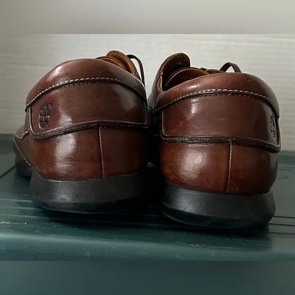 Timberland Men's Brown Leather Shoes Size 10 EUC