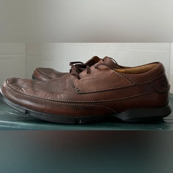 Timberland Men's Brown Leather Shoes Size 10 EUC