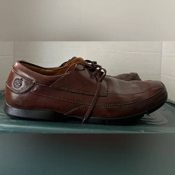 Timberland Men's Brown Leather Shoes Size 10 EUC
