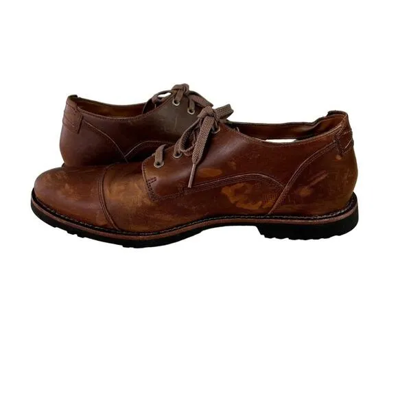 Timberland Shoes Oxford Mens 9.5 US Brown Kendrick Leather Lace Up A1NDI A3119