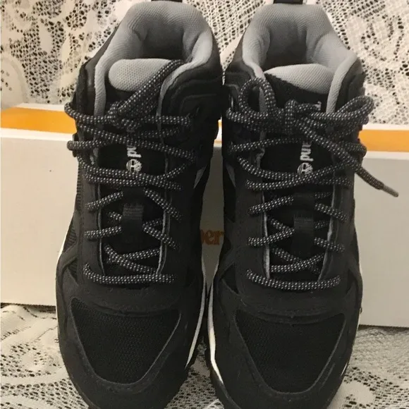 Timberland Youth Lincoln Peak Waterproof Mid Hiker Black Leather Shoes