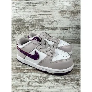 Toddler Nike Dunk Low TD White/Platinum/Violet Sneakers Sz 8C EUC!