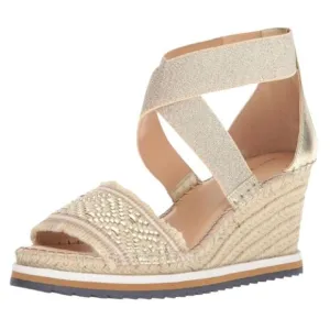 Tommy Hilfiger Yemina Gold Wedges Sz 10