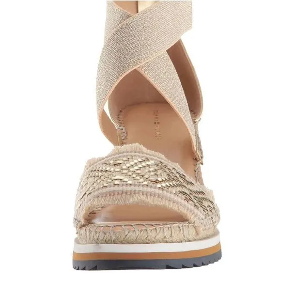 Tommy Hilfiger Yemina Gold Wedges Sz 10