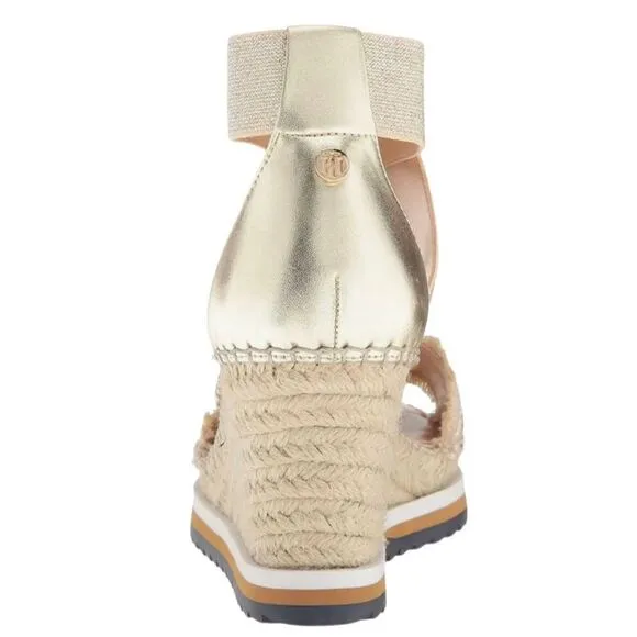 Tommy Hilfiger Yemina Gold Wedges Sz 10