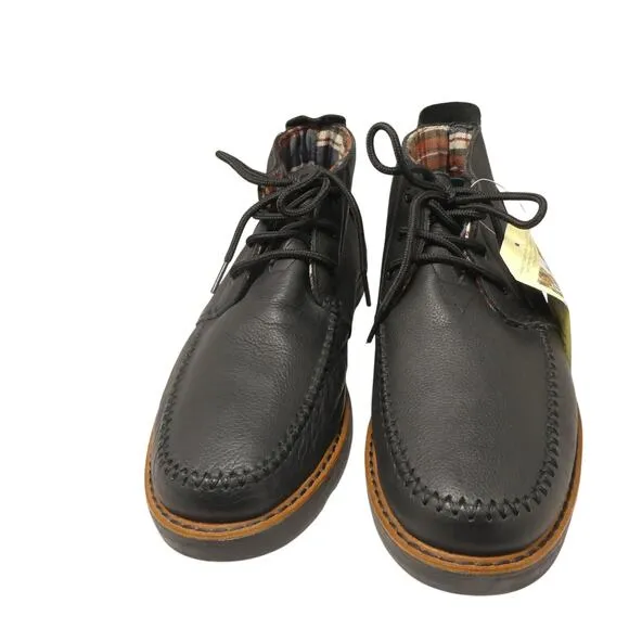Toms Chukka black Leather Lace Up shoes Men size US 11.5
