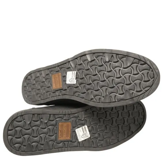 Toms Chukka black Leather Lace Up shoes Men size US 11.5