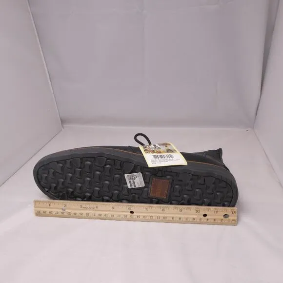 Toms Chukka black Leather Lace Up shoes Men size US 11.5