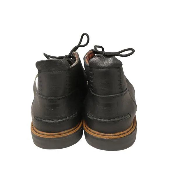 Toms Chukka black Leather Lace Up shoes Men size US 11.5