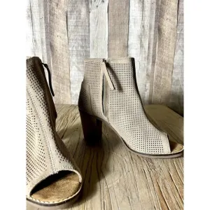 Toms Majorca Ankle Leather Pump Open Toe Heels Sandals Shoes