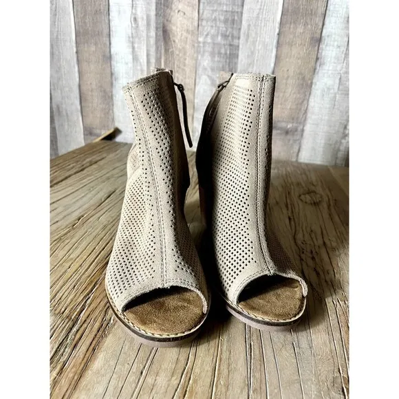 Toms Majorca Ankle Leather Pump Open Toe Heels Sandals Shoes