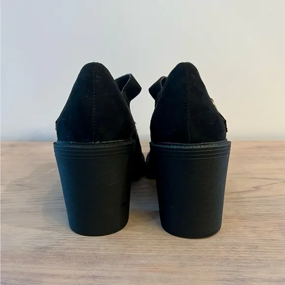 TORRID Mary Jane Lug Sole 9WW Black Brushed Suede Corpcore Dark Academia Gothic