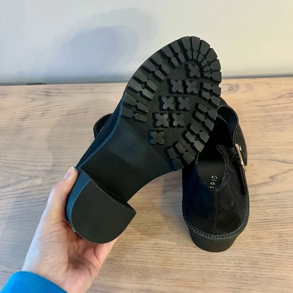 TORRID Mary Jane Lug Sole 9WW Black Brushed Suede Corpcore Dark Academia Gothic
