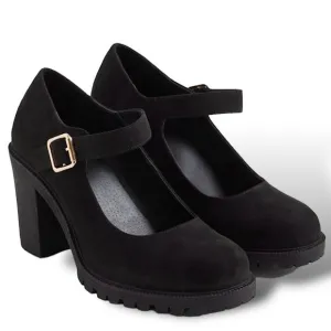 TORRID Mary Jane Lug Sole 9WW Black Brushed Suede Corpcore Dark Academia Gothic