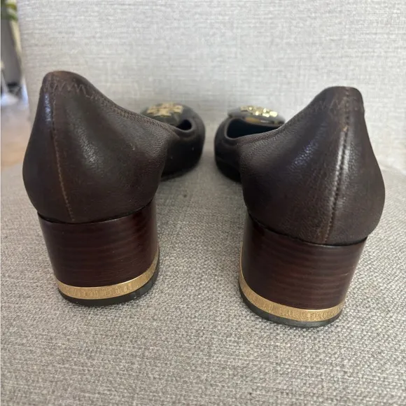 Tory Burch Brown Heeled Shoes with Elegant Design