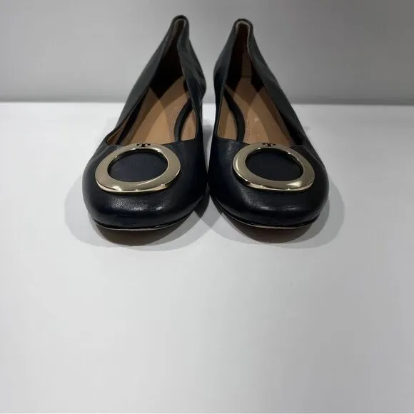 Tory Burch Caterina Pump Black Leather Size 9 M