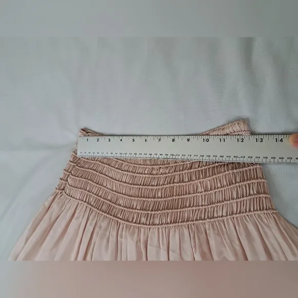 Tory Burch CORDED Silk SKIRT Iced Pink Size 8