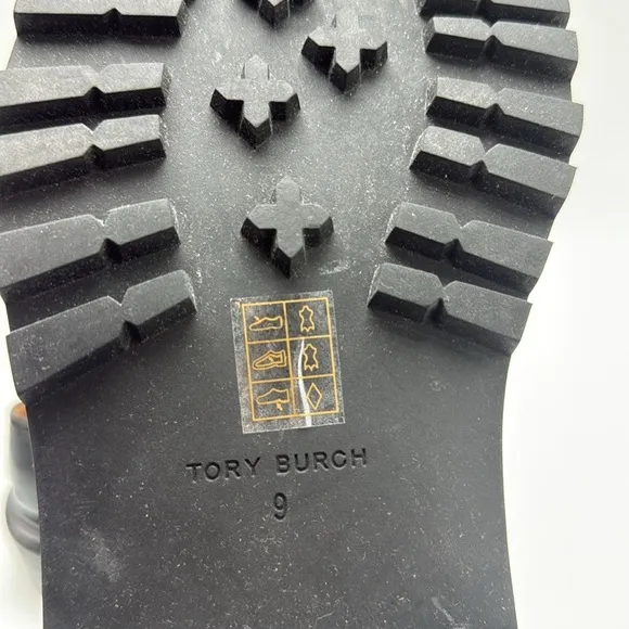 Tory Burch Lace-Up Leather Oxford Shoes toe cap size 9 preppy prep academia