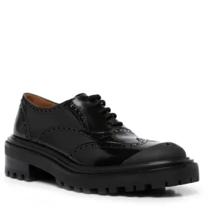 Tory Burch Lace-Up Leather Oxford Shoes toe cap size 9 preppy prep academia