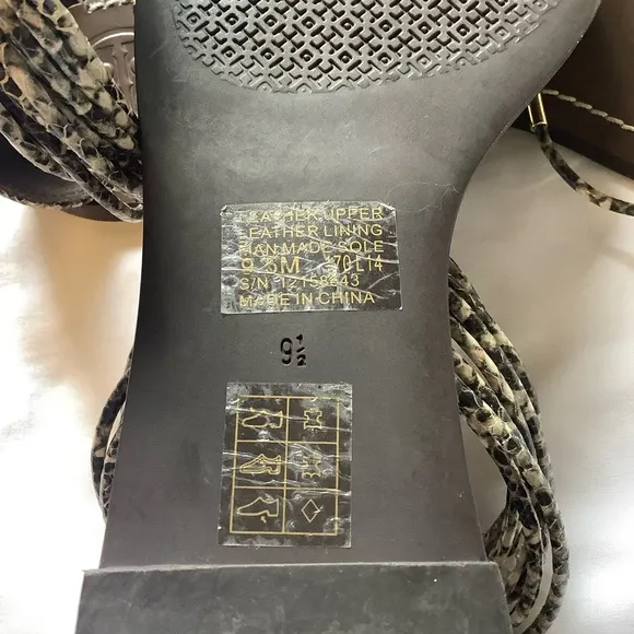 Tory Burch Metallic Brown and Gold Sandals with Ankle Strap