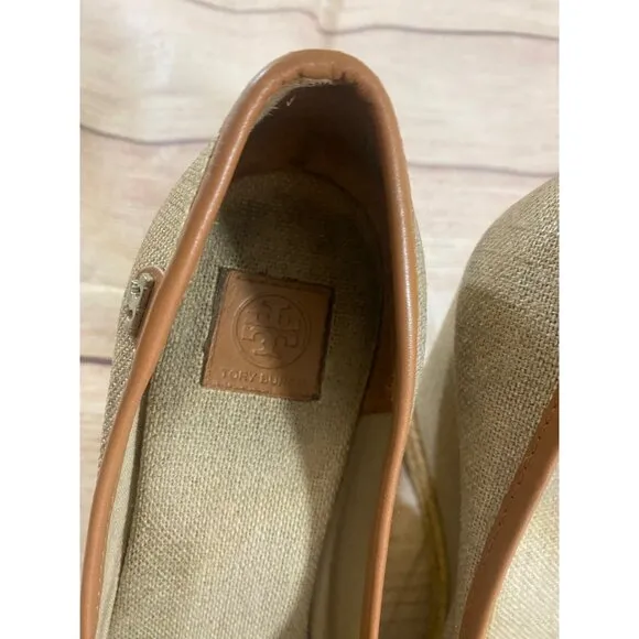 Tory Burch Women's Majorca Open Toe Metallic Wedge Shoes - 37