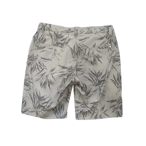 Travis Mathew You Won't Shorts Dark Gray Tropical Print 32 Casual Preppy Summer