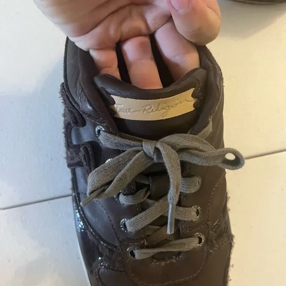True religion 10.5 men’s brown leather shoes