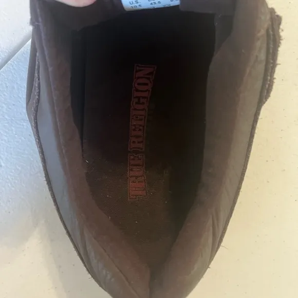 True religion 10.5 men’s brown leather shoes