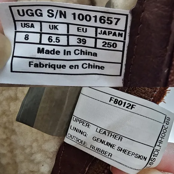 UGG‎ Australia Barolo Leather Boot Size 8