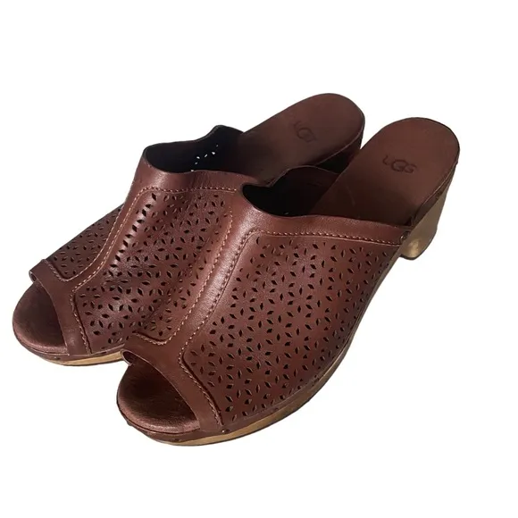 UGG Brown Slide Shoes Size 9