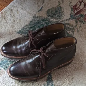 UGG Energ Dagmann Brown Leather Laced Up Casual Chukka Ankle Boots Mens Sz 9