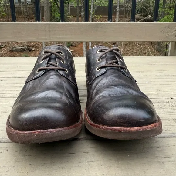 Ugg Klayton Black Leather Lace Up Shoes size 9.5
